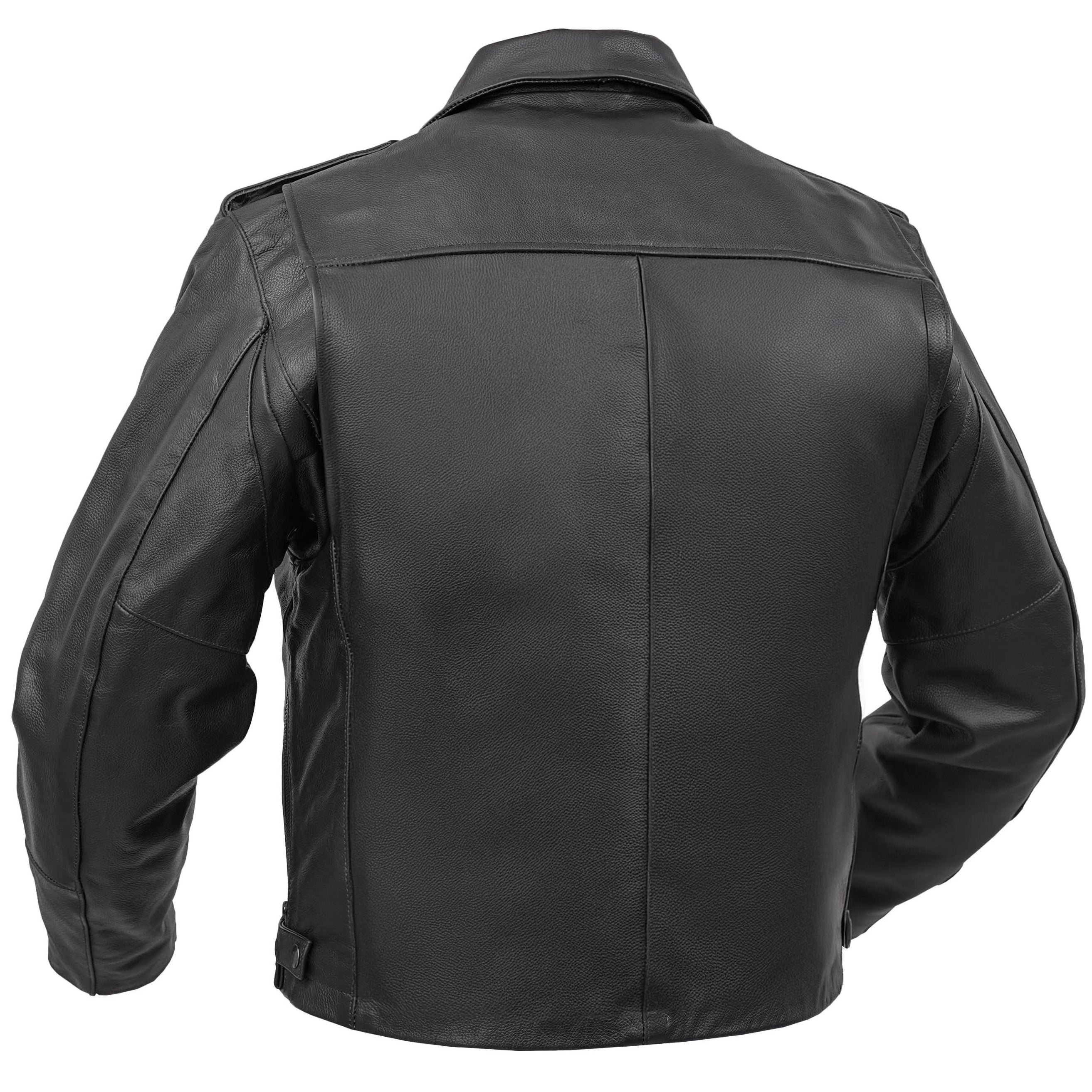 Black Raider Men’s Leather Motorcycle Jacket