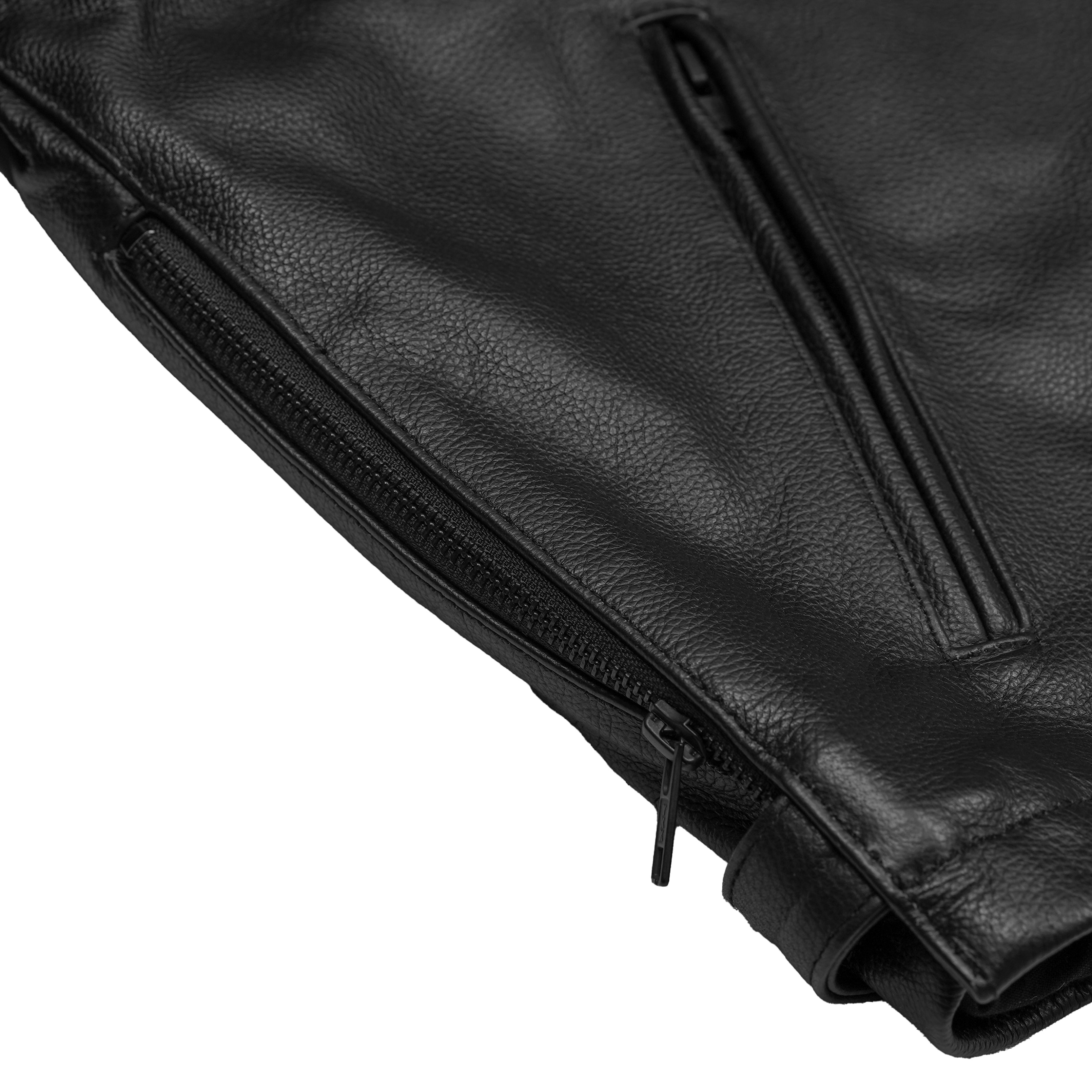 Black Raider™ Men’s Leather Motorcycle Jacket