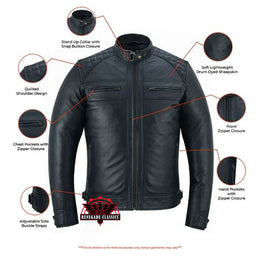 Men's Faux Leather Fashion Jacket