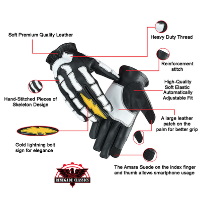 Men's Devil Hands Leather Gloves  - Renegade Classics