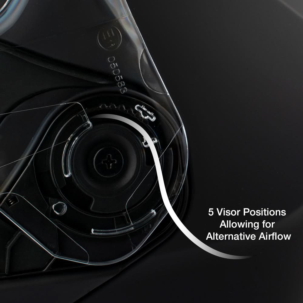 Daytona Glide Modular Motorcycle Helmet - DOT Approved, Bluetooth Ready, Dual Visor, Men/Women/Youth- Shark Blu