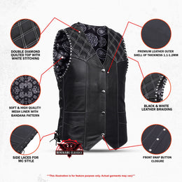 Velrik Men’s Leather Vest