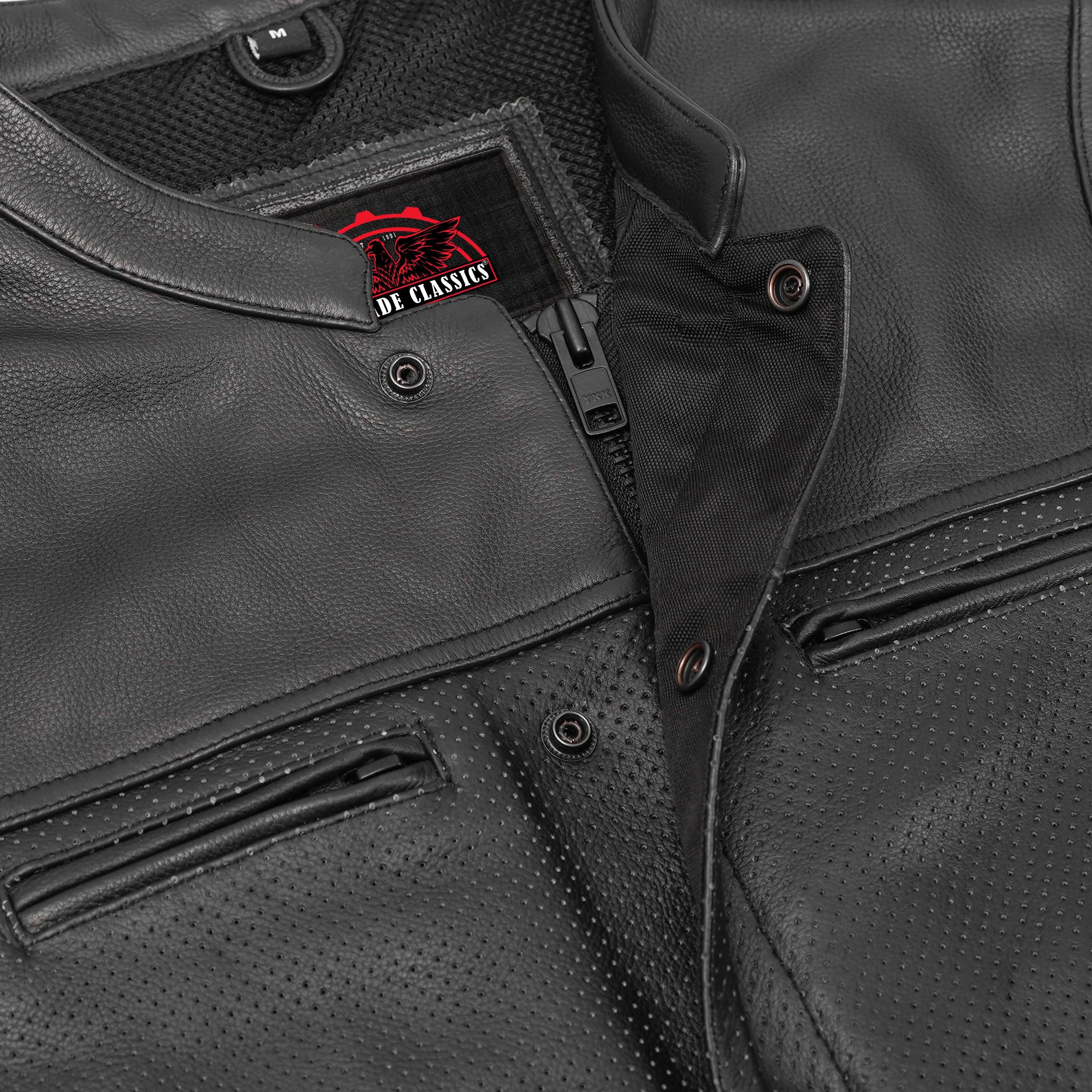 Gravel Ghost Men’s Leather Motorcycle Vest