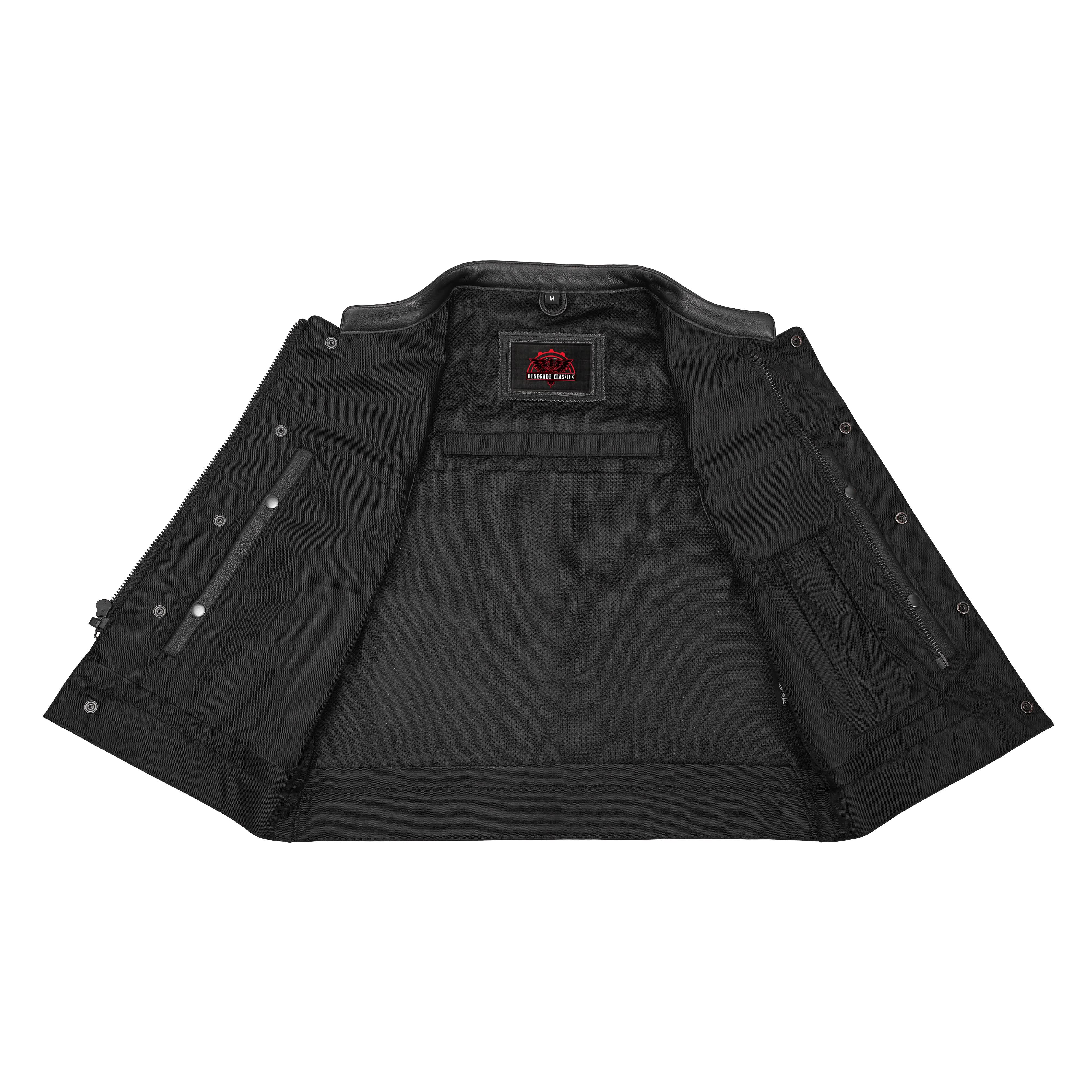 Gravel Ghost Men’s Leather Motorcycle Vest