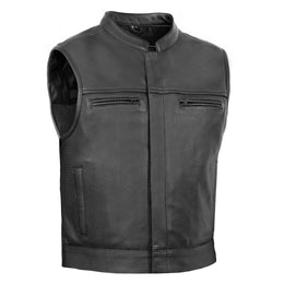 Gravel Ghost Men’s Leather Motorcycle Vest