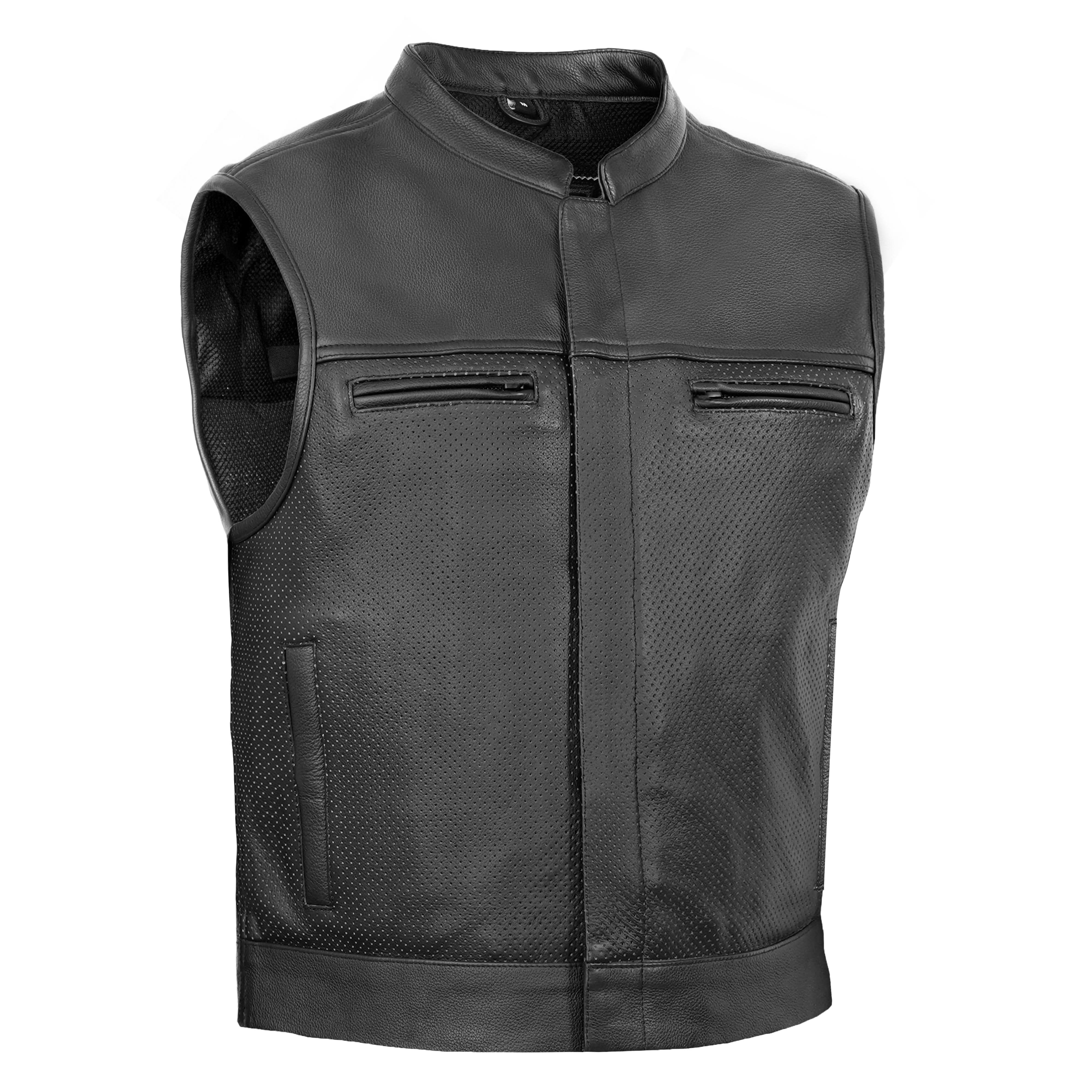 Gravel Ghost Men’s Leather Motorcycle Vest