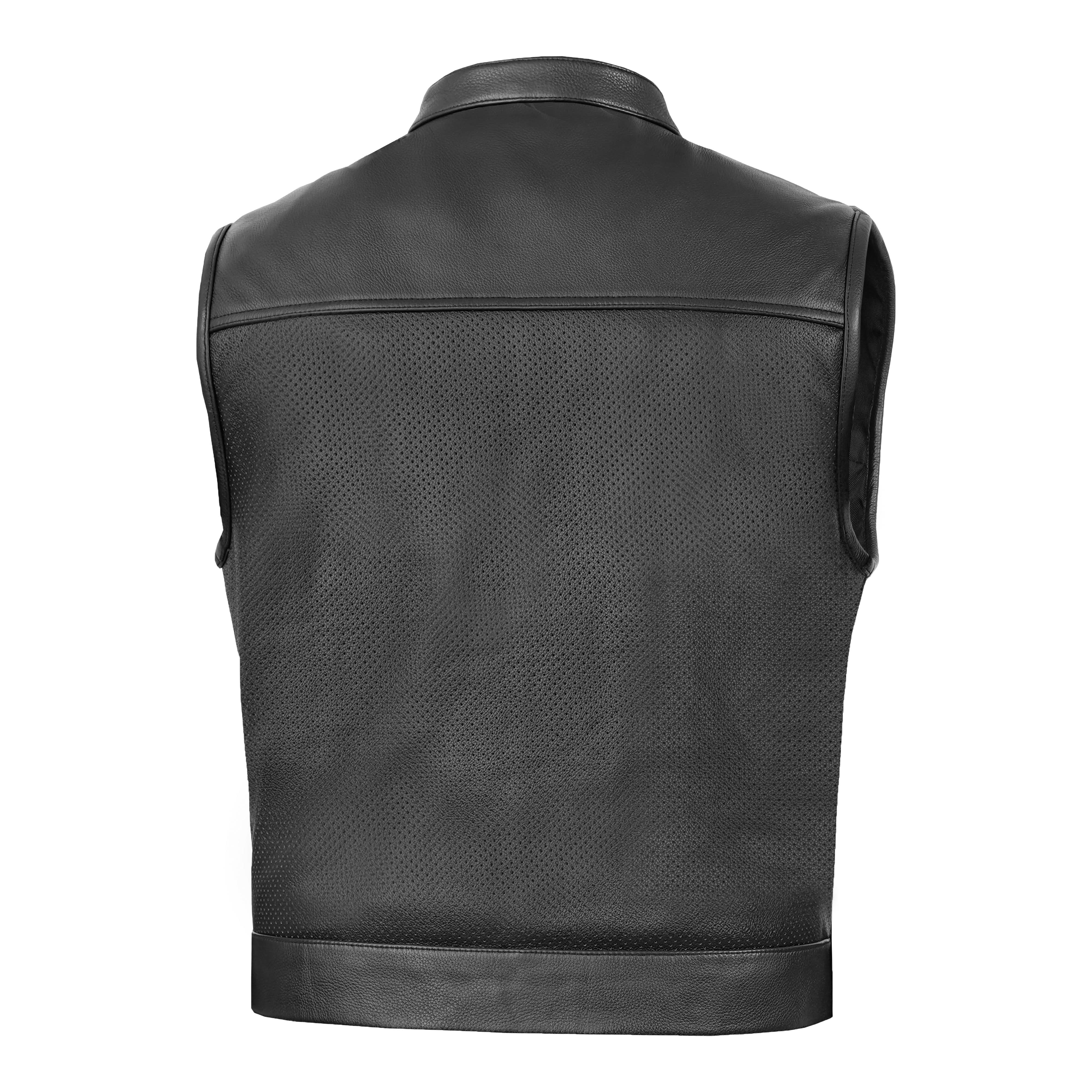Gravel Ghost Men’s Leather Motorcycle Vest
