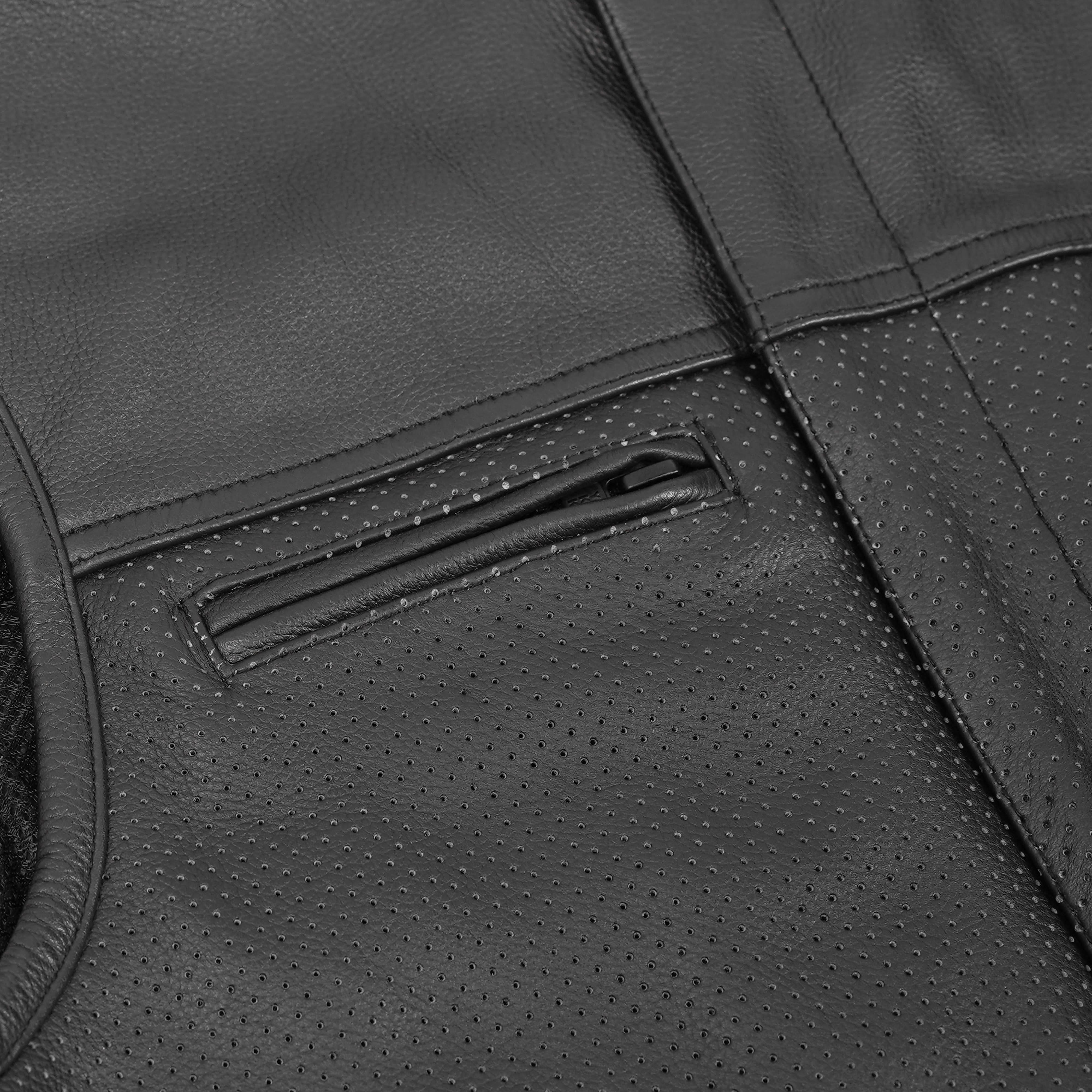 Gravel Ghost Men’s Leather Motorcycle Vest