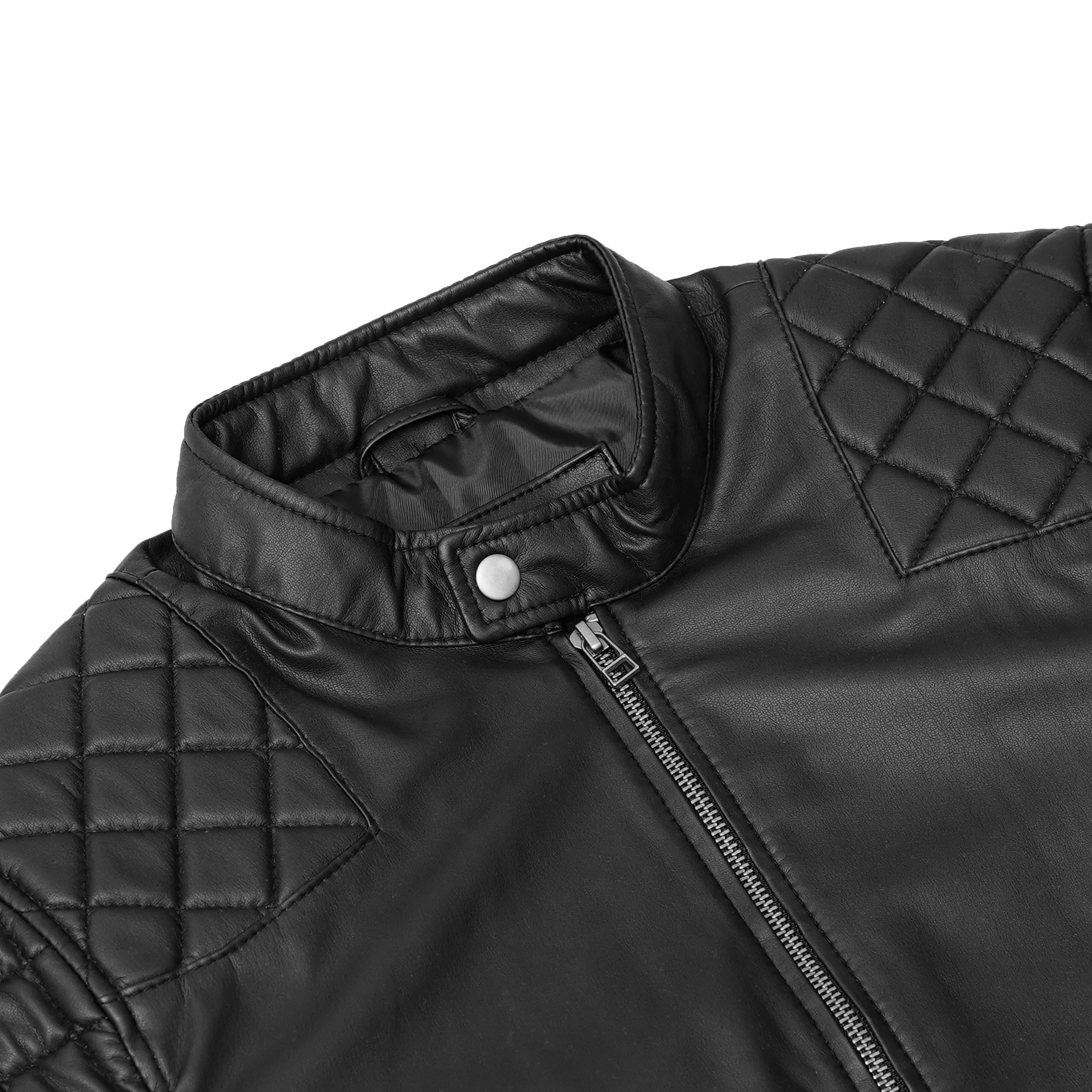 Venture Guard Men’s Faux Leather Motorcycle Jacket
