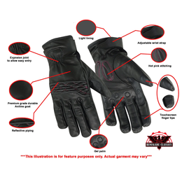 MotoFemme Womens Leather Gloves