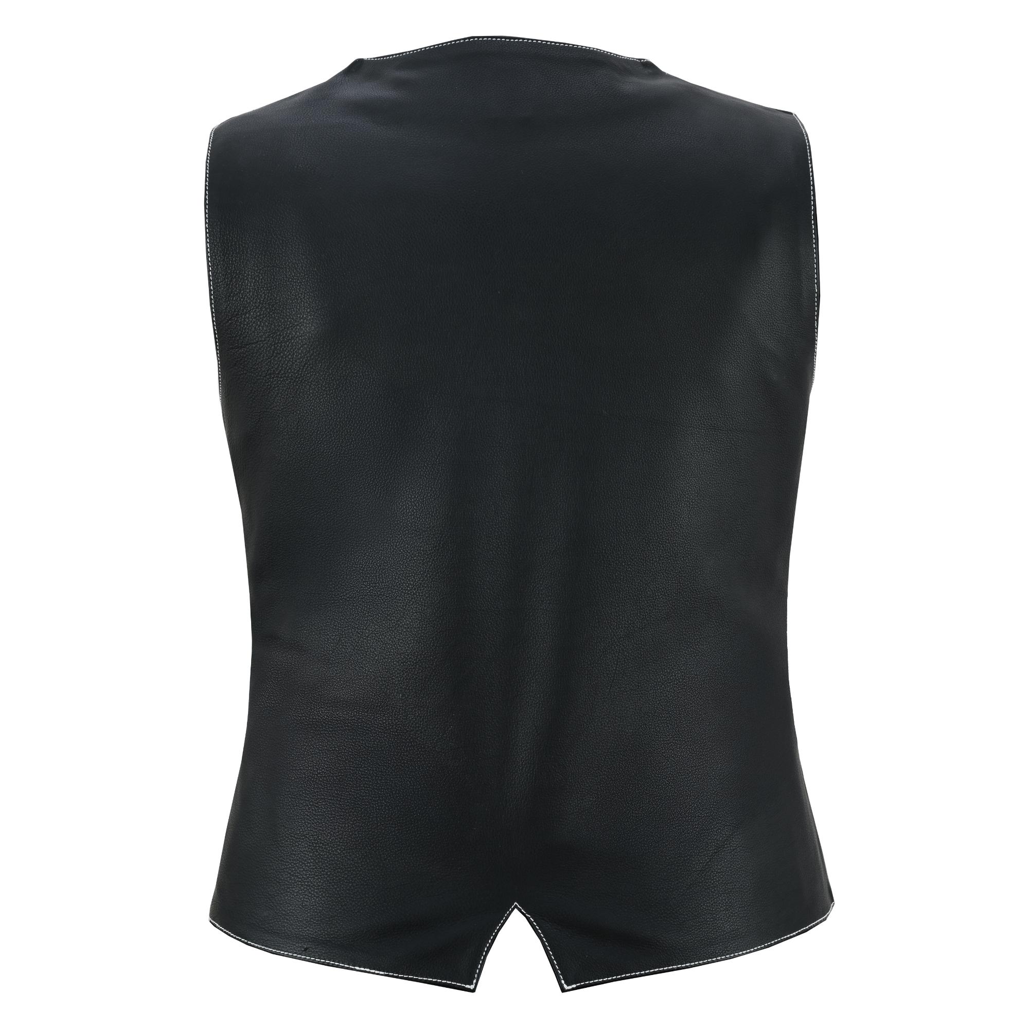 Night Edge Black Ladies Vest Womens Leather Vests Renegade Classics