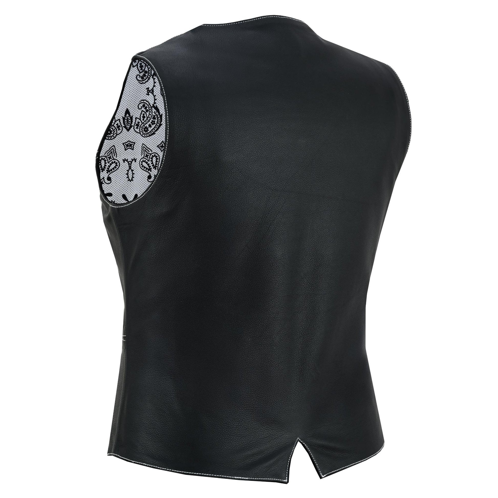 Night Edge Black Ladies Vest Womens Leather Vests Renegade Classics