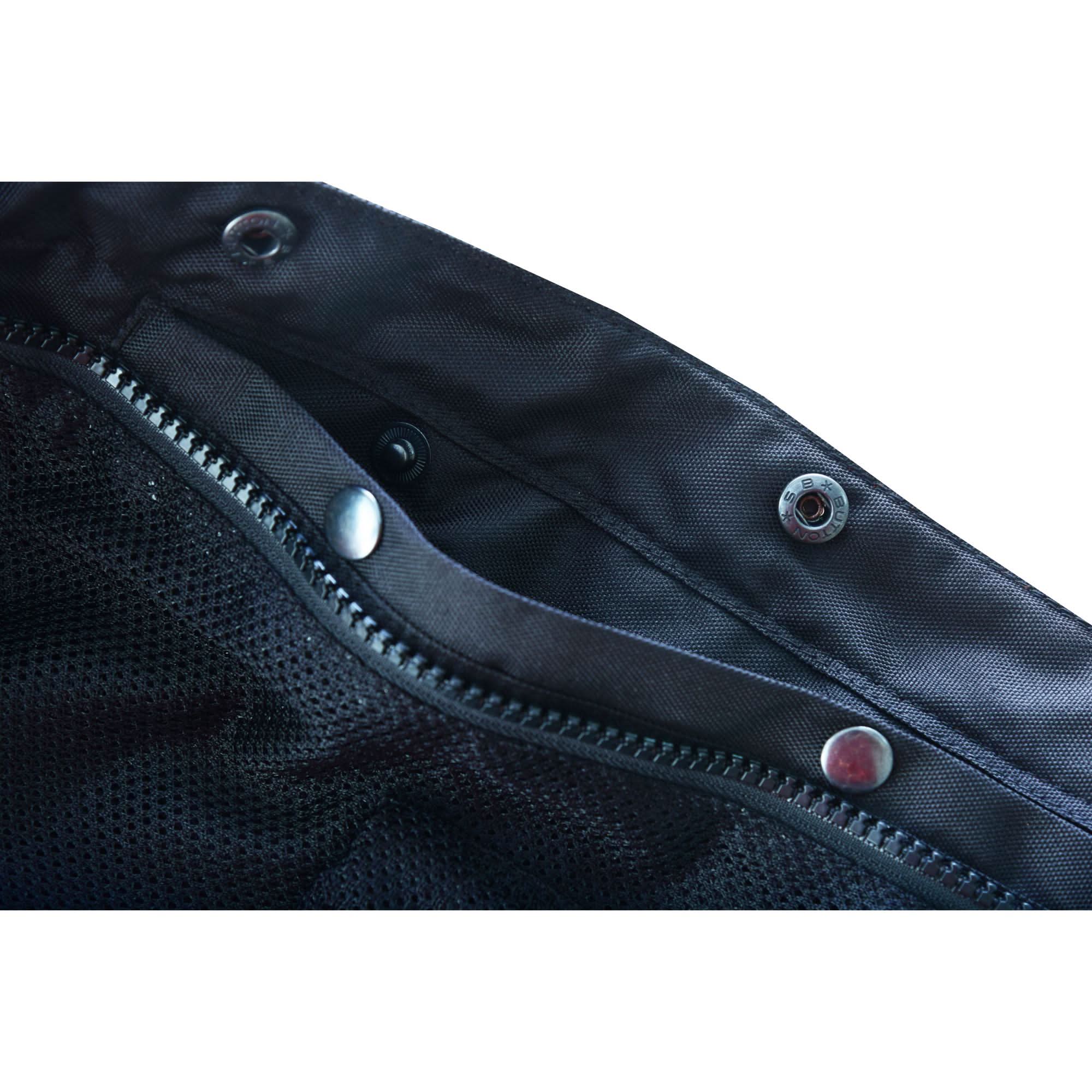 Night Tiger Menâ€™s Black Mesh Textile Vest with Orange Diamond Stitch Mens Textile Vests Renegade Classics