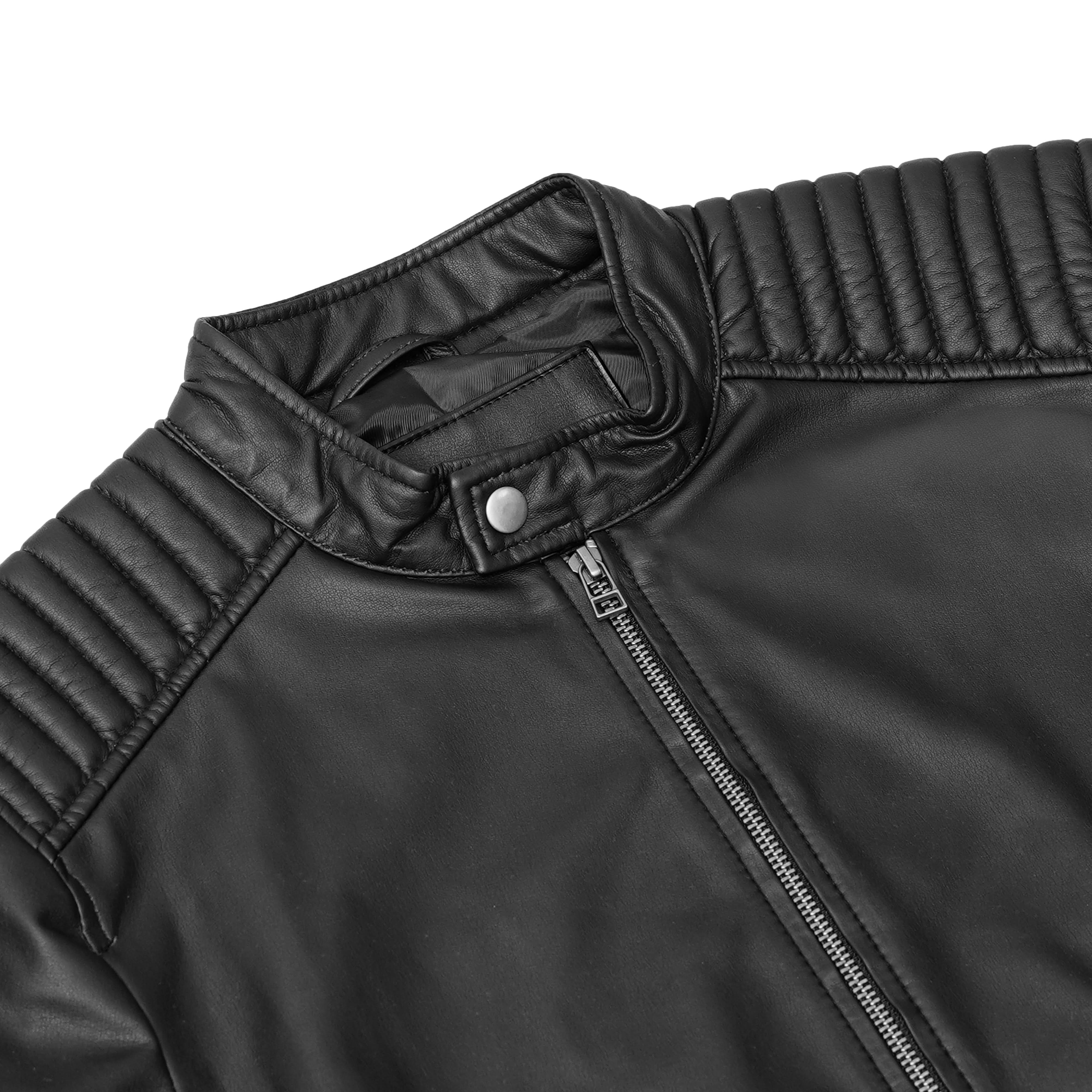 Rivet Soul Men’s Faux Leather Motorcycle Jacket