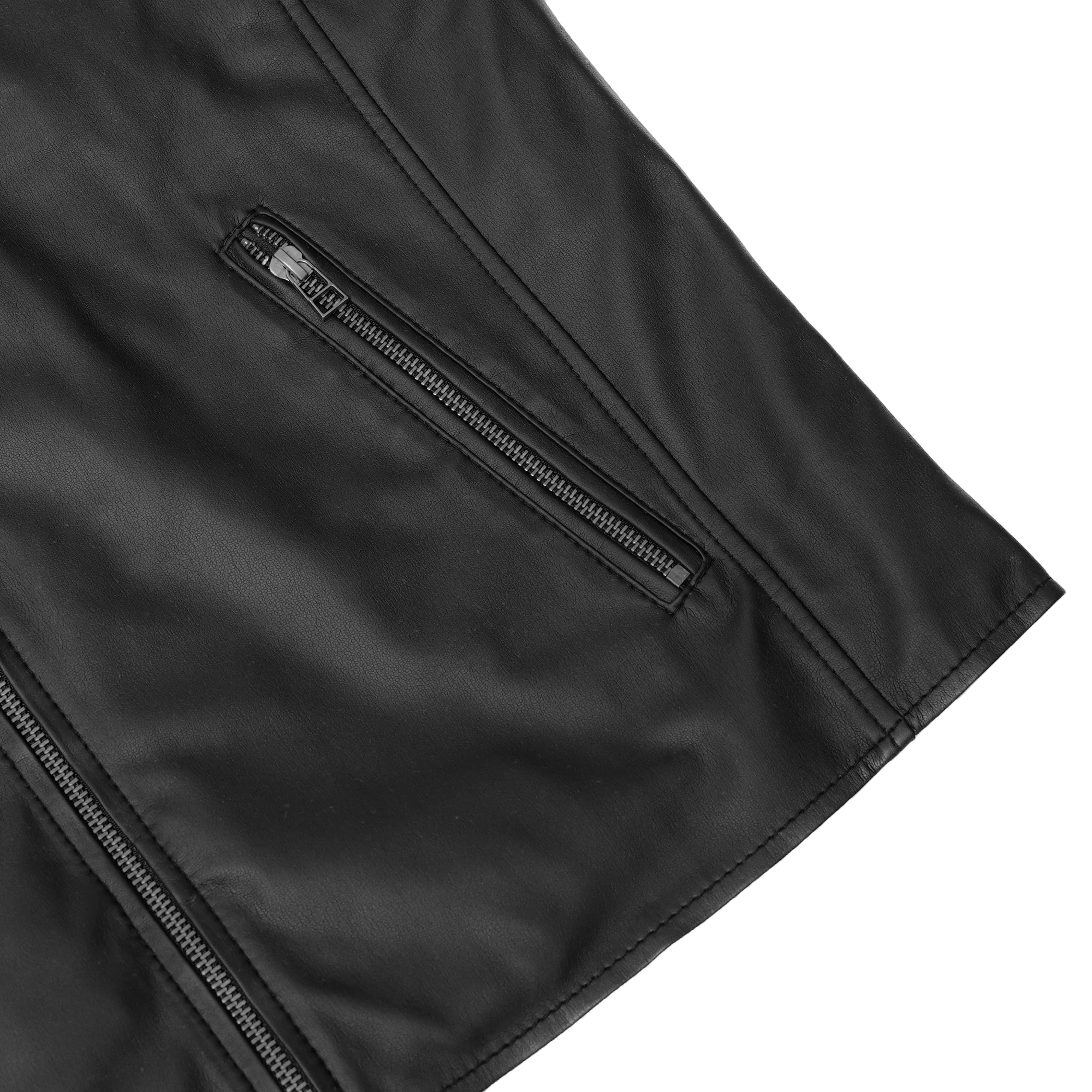 Rivet Soul Men’s Faux Leather Motorcycle Jacket