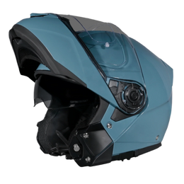 Daytona Glide Modular Motorcycle Helmet - DOT Approved, Bluetooth Ready, Dual Visor, Men/Women/Youth- Shark Blu