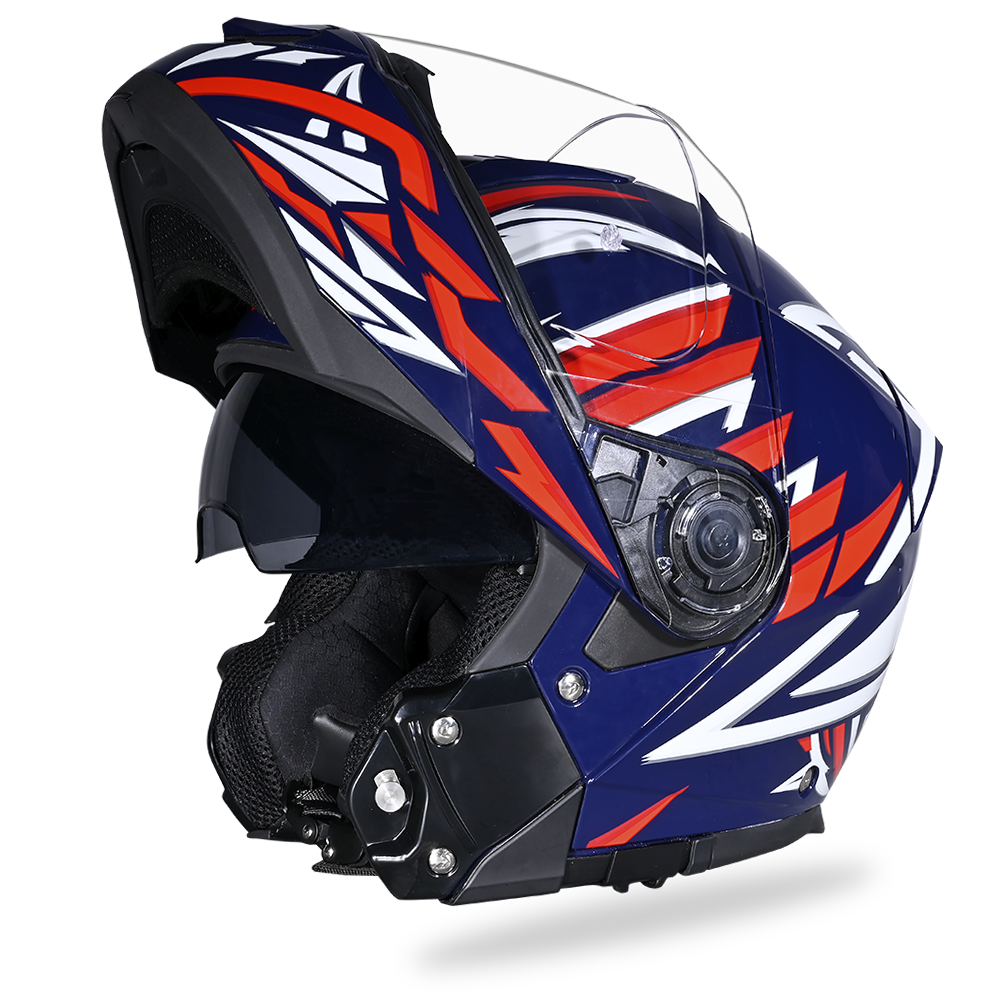 Daytona Glide Modular Motorcycle Helmet - DOT Approved, Bluetooth Ready, Dual Visor, Men/Women/Youth - W/ Liberty
