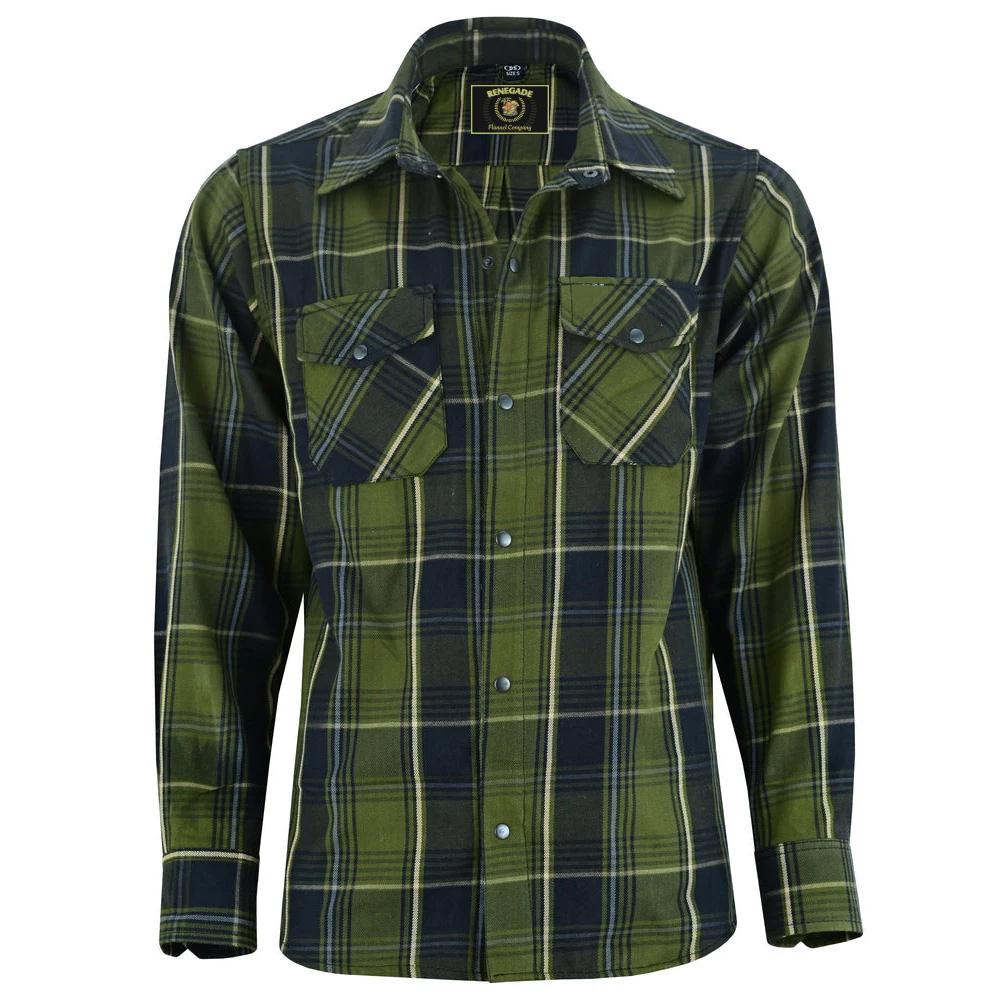 Green forest Men's Outdoor Green Flannel Shirt