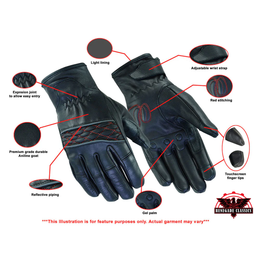 Olleve Women's Motorcycle Gloves