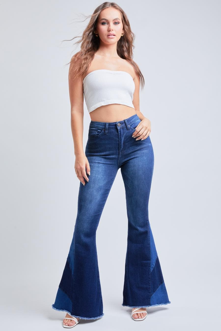 Women's Sustainable Block Panel Flare Jeans