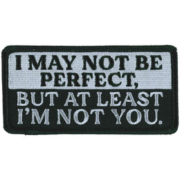 Hot Leathers I May Not Be Perfect 4" X 2" Patch