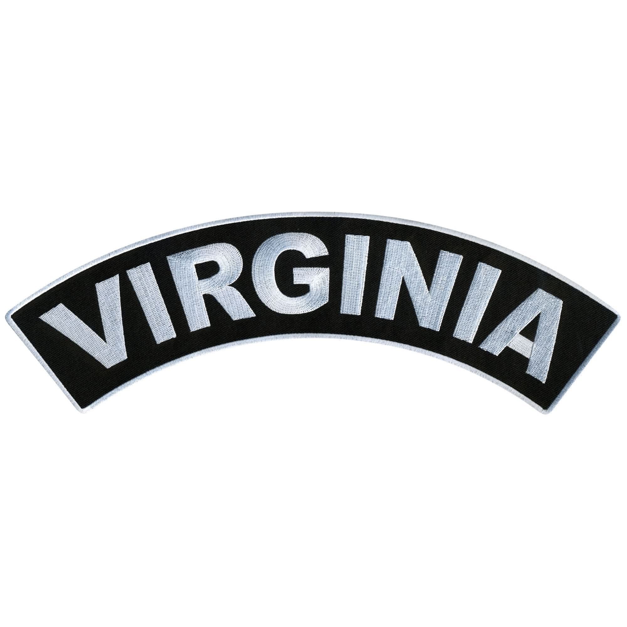 Hot Leathers Virginia 12” X 3” Top Rocker Patch