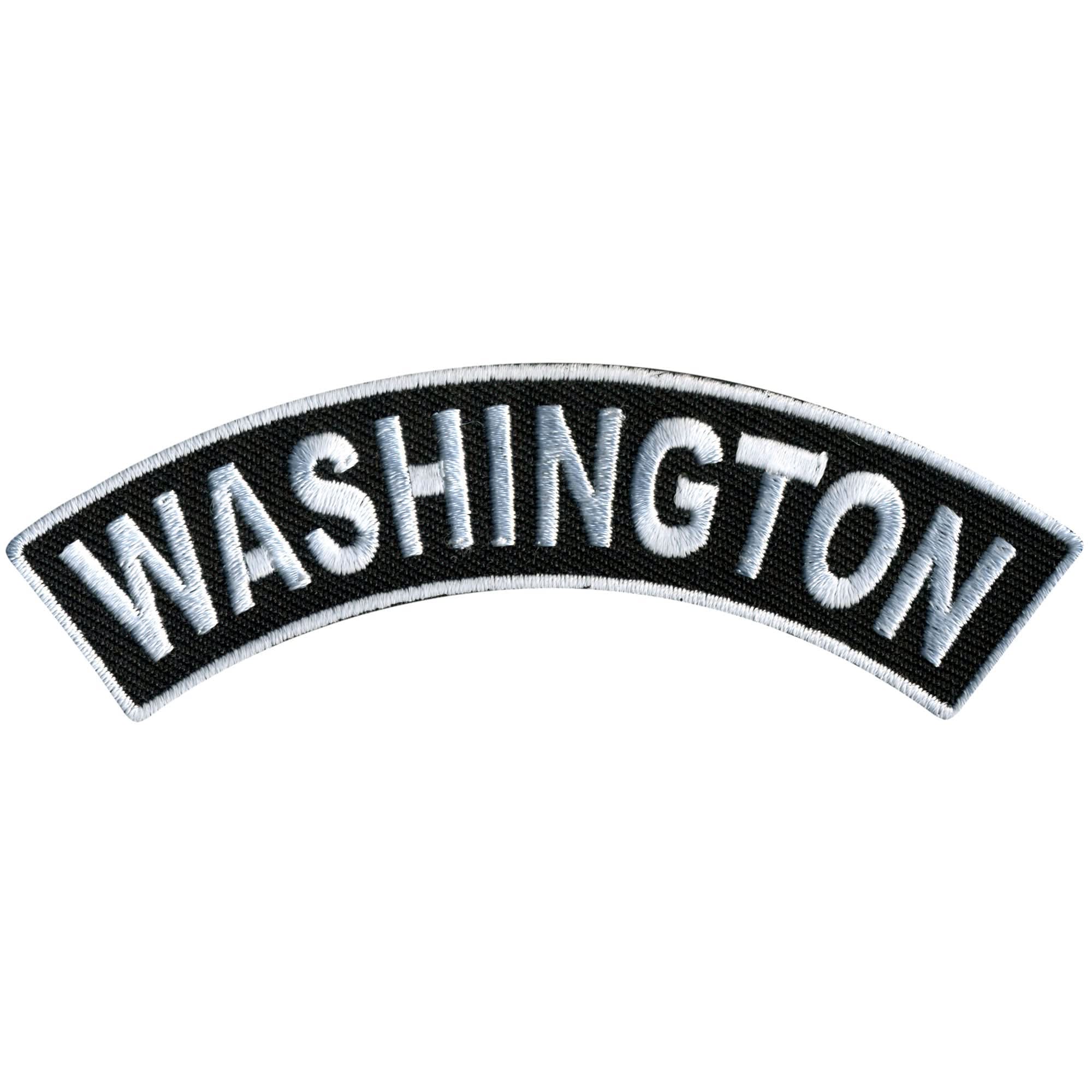Hot Leathers Washington 4” X 1” Top Rocker Patch