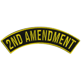 Hot Leathers 2nd Amendment 4” X 1” Top Rocker Patch
