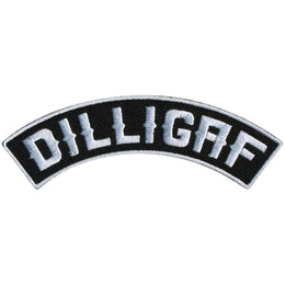 Hot Leathers DILLIGAF 4” X 1” Top Rocker Patch