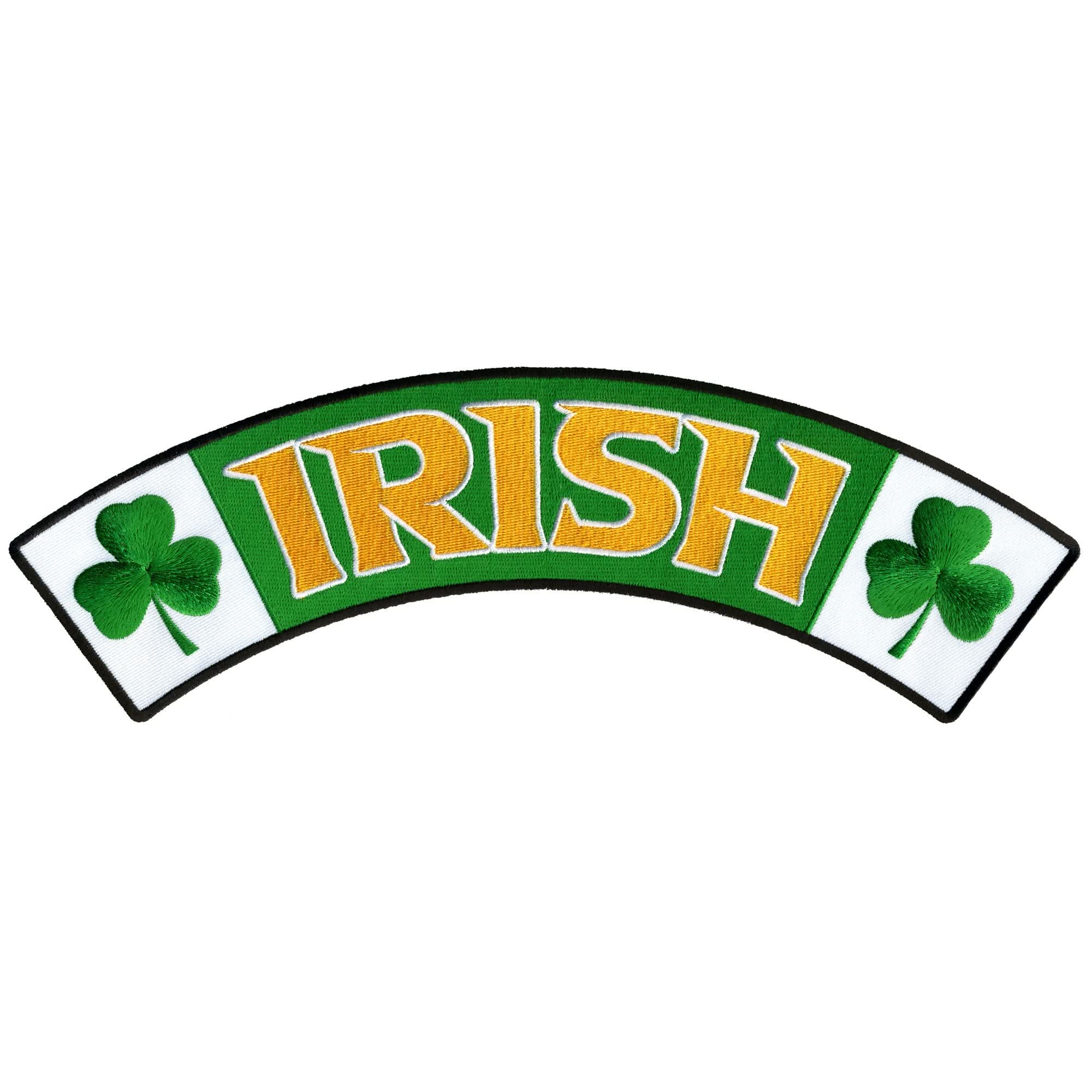 Hot Leathers Irish 12” X 3” Top Rocker Patch