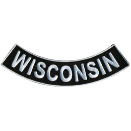 Hot Leathers Wisconsin 4” X 1” Bottom Rocker Patch