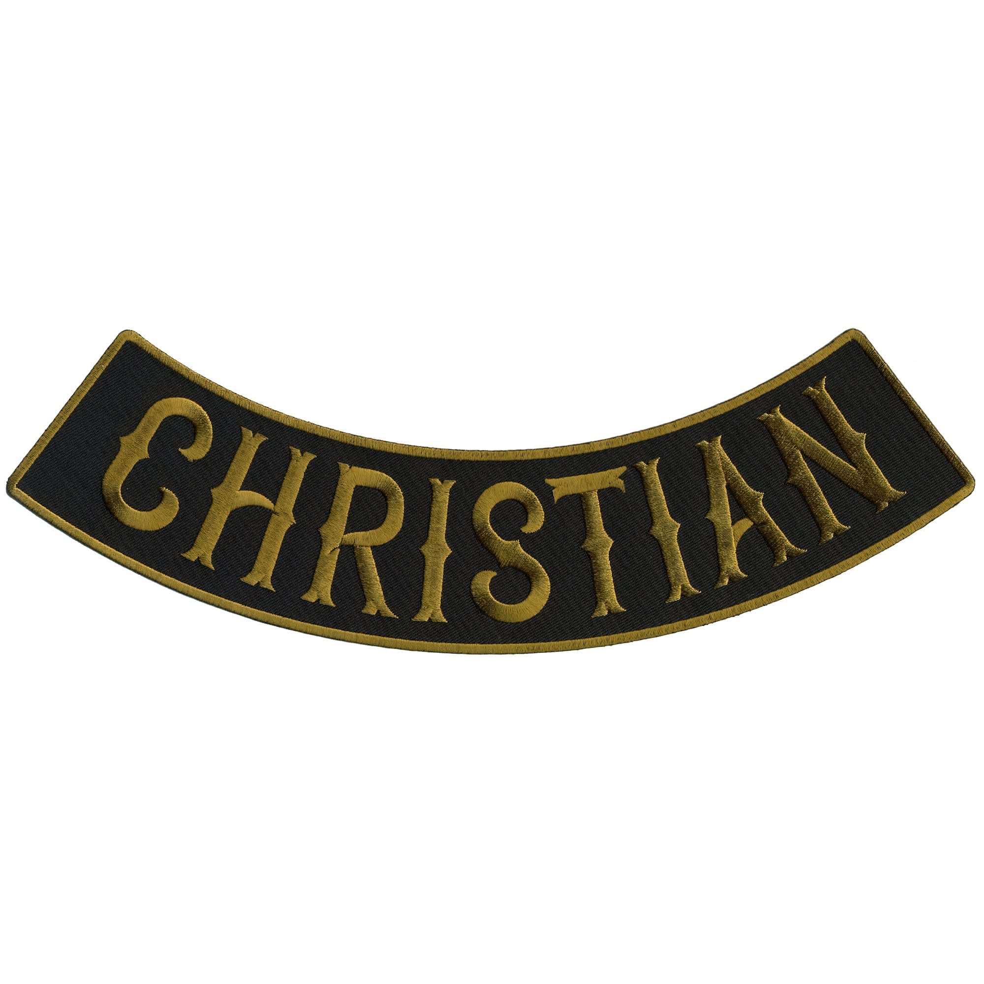 Hot Leathers Christian 12” X 3” Bottom Rocker Patch