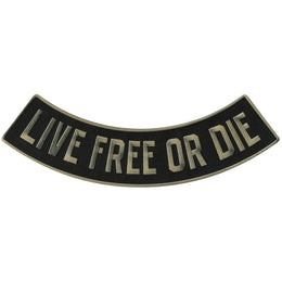 Hot Leathers Live Free Or Die 12” X 3” Bottom Rocker Patch