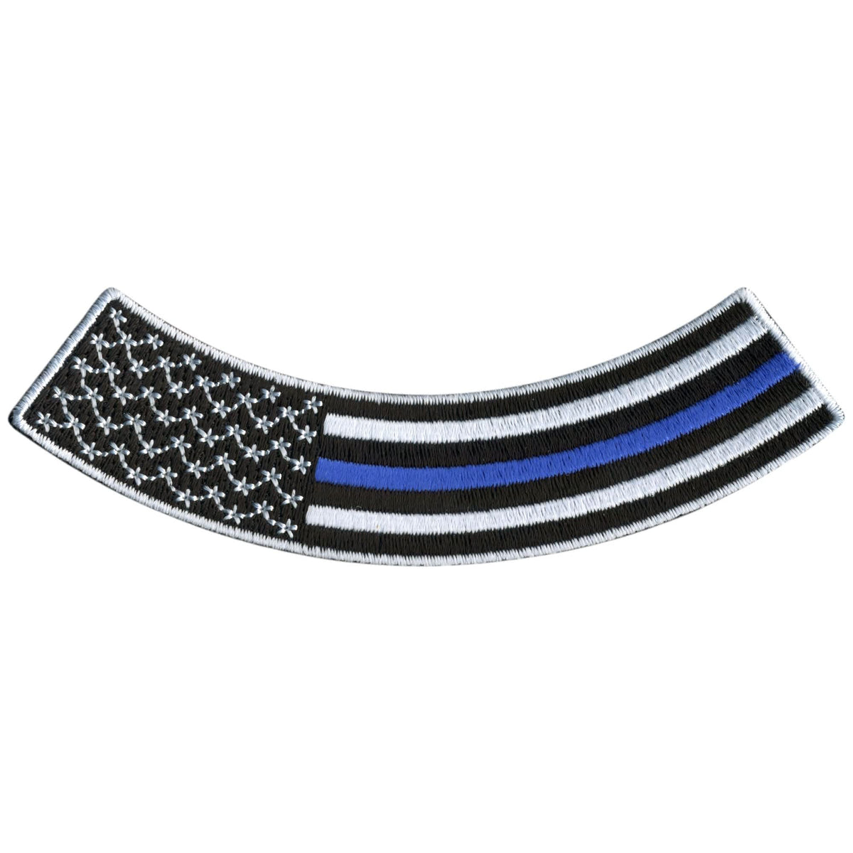 Hot Leathers Thin Blue Line 4” X 1” Bottom Rocker Patch – Renegade Classics