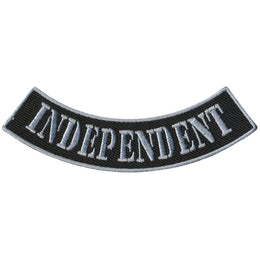 Hot Leathers Independent 4” X 1” Bottom Rocker Patch