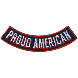 Hot Leathers Proud American 4” X 1” Bottom Rocker Patch