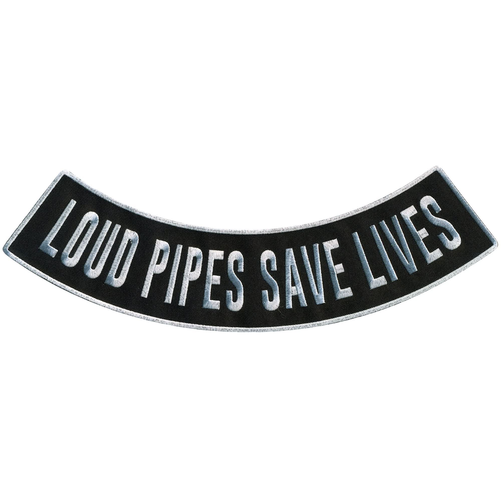 Hot Leathers Loud Pipes 12” X 3” Bottom Rocker Patch