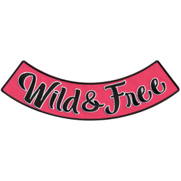 Hot Leathers Wild & Free 10" X 2" Bottom Rocker Patch