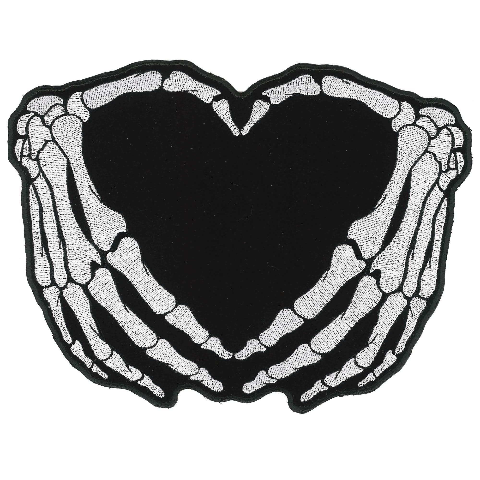 PATCH SKEL HEART 8"