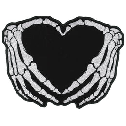 PATCH SKEL HEART 8"
