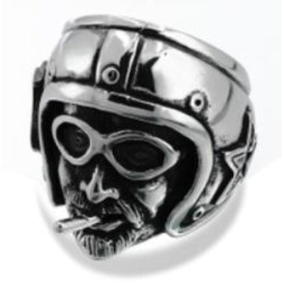 R162 Stainless Steel Ride Pilot Biker Ring Rings Renegade Classics