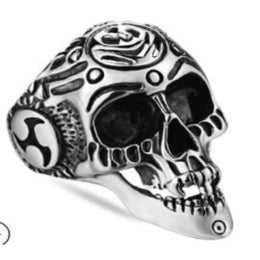 R164 Stainless Steel Laid Back Biker Ring Rings Renegade Classics