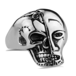 R181 Stainless Steel Terminator Skull Face Biker Ring Rings Renegade Classics