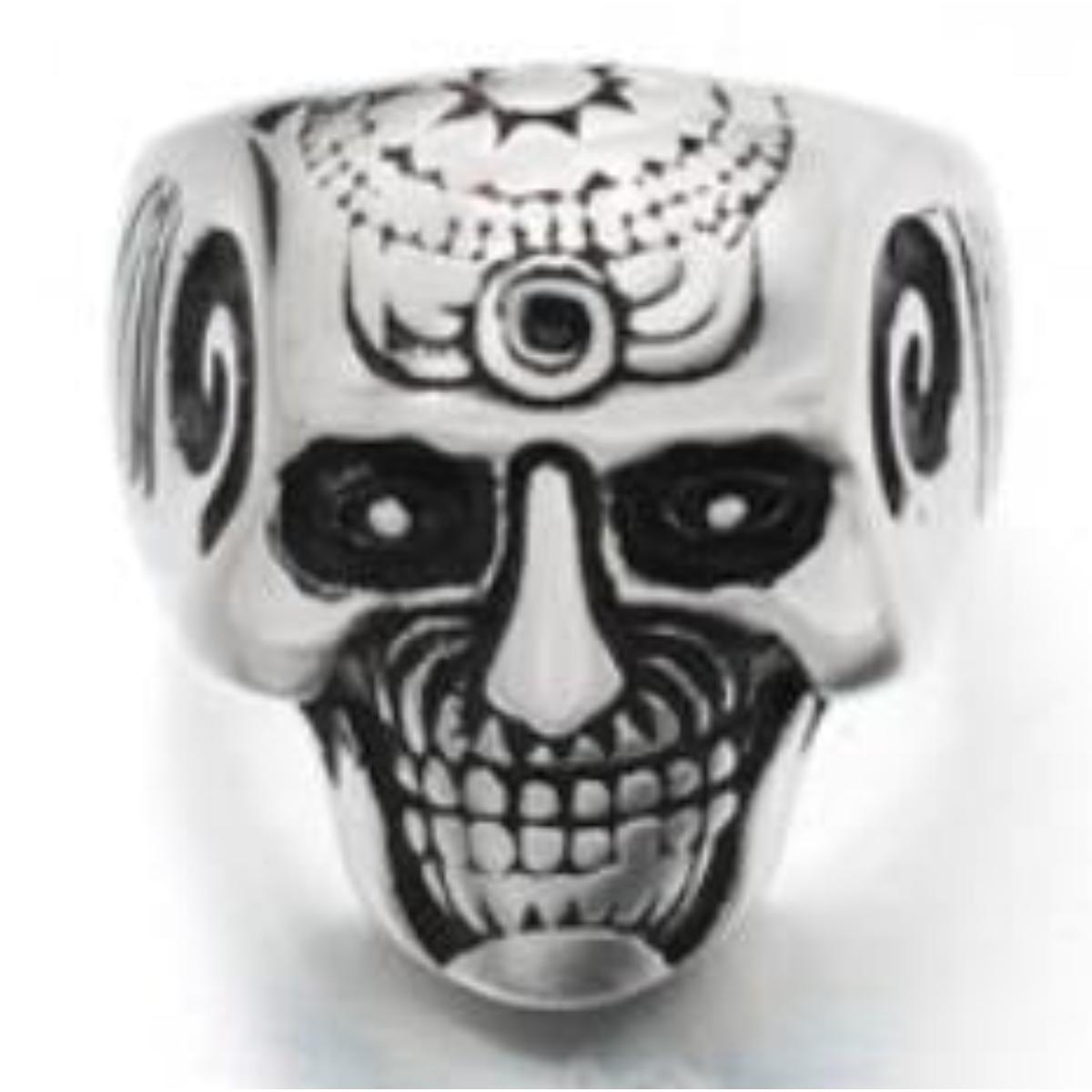 R194 Stainless Steel Brain Saw Biker Ring Rings Renegade Classics
