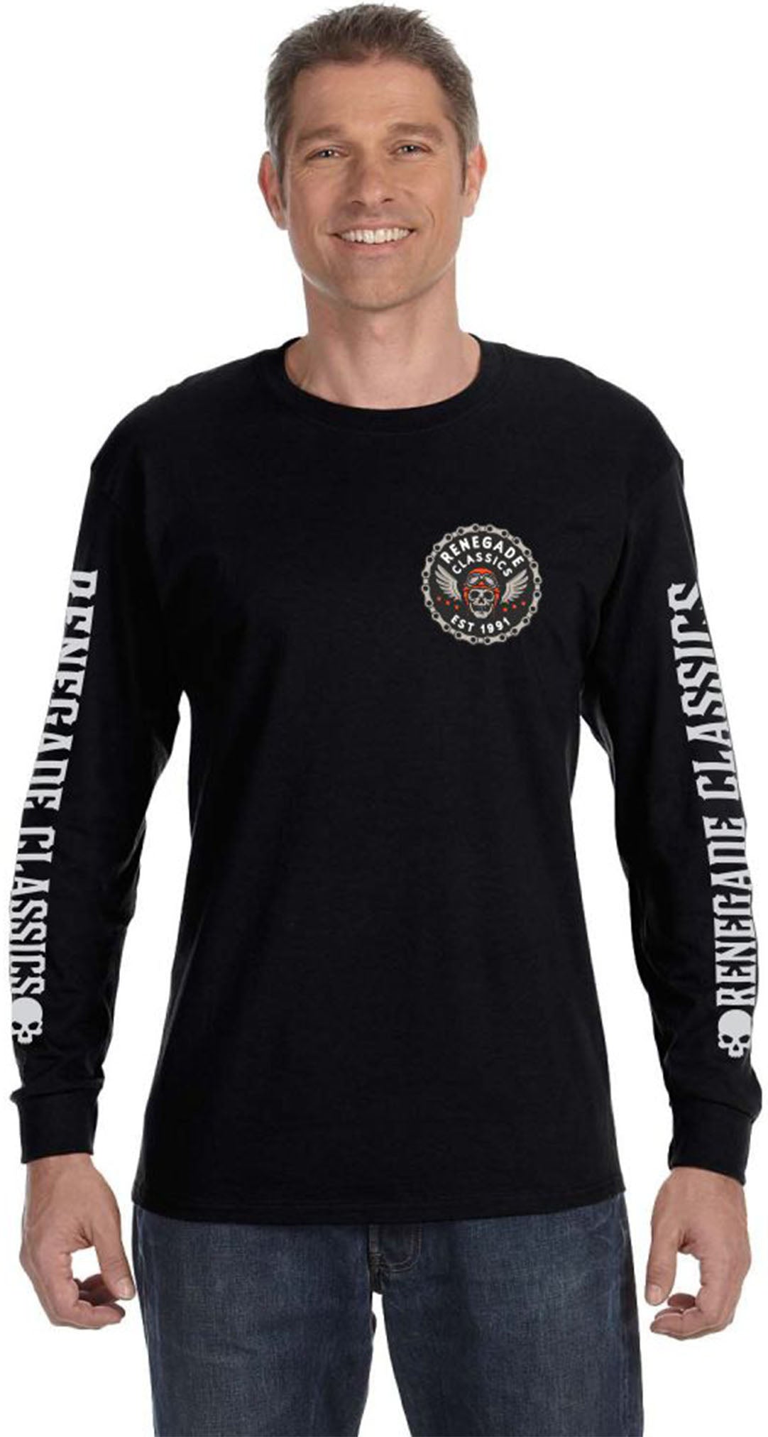 RC Chain Skull Men's Long Sleeve Shirt Shirts & Tops Renegade Classics