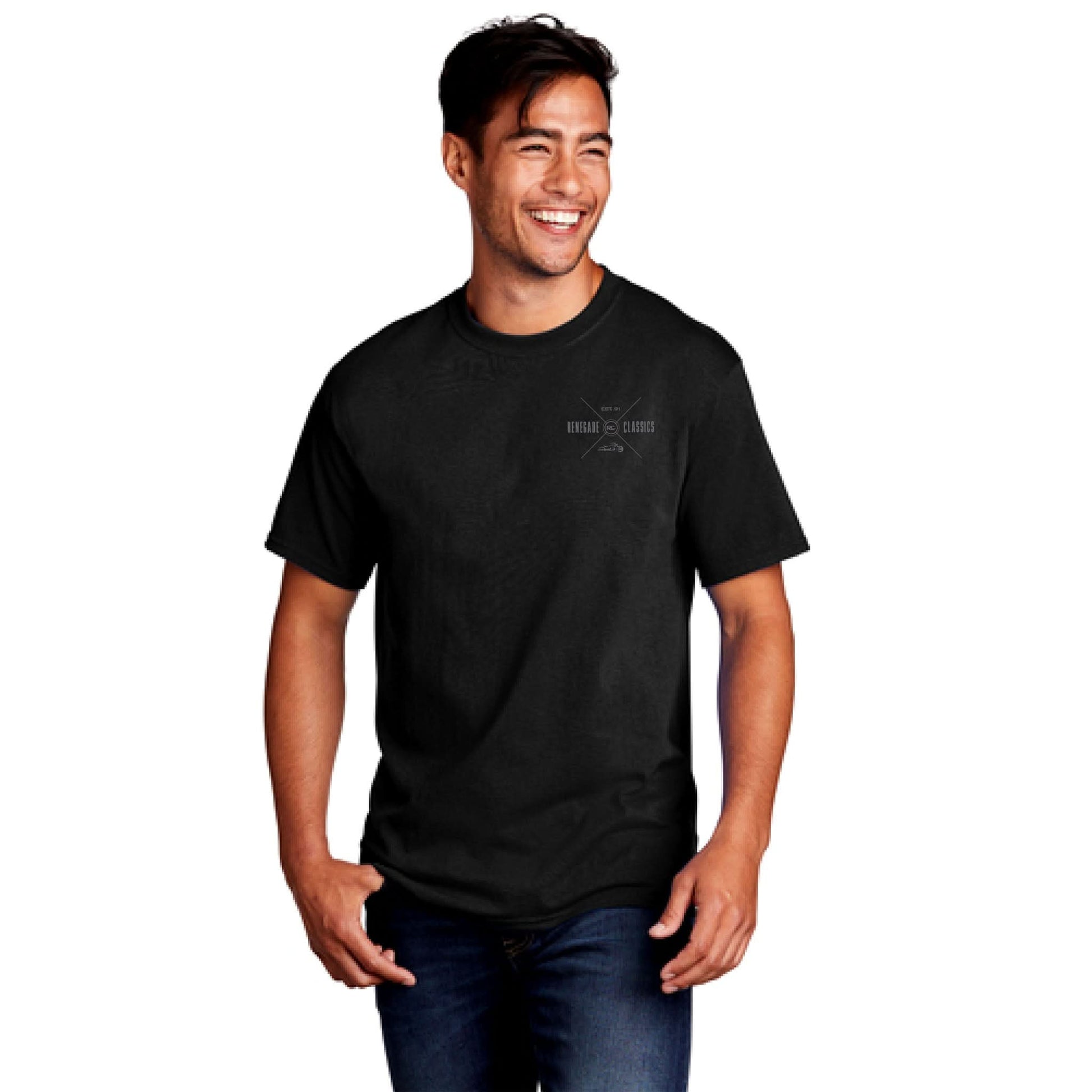 RC Handlebar Black Mens Motorcycle T-Shirt Men's Shirts Renegade Classics