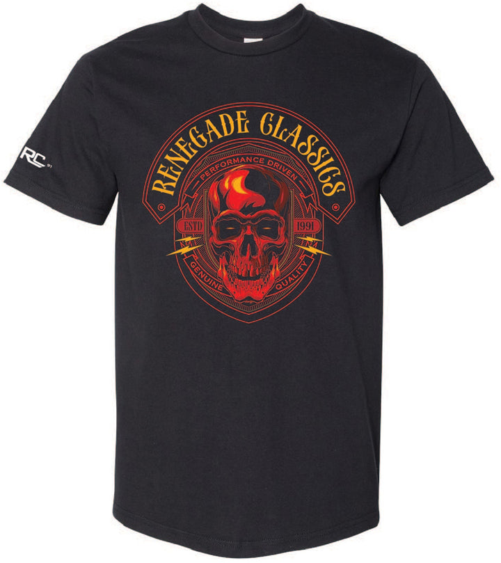 RC Renegade Classics Red Skull  Mens Motorcycle T-Shirt