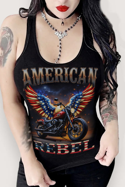 American Rebel Eagle Wings Country Vintage Biker Tank Top