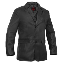 Bridgerton Men's Black Leather Blazer