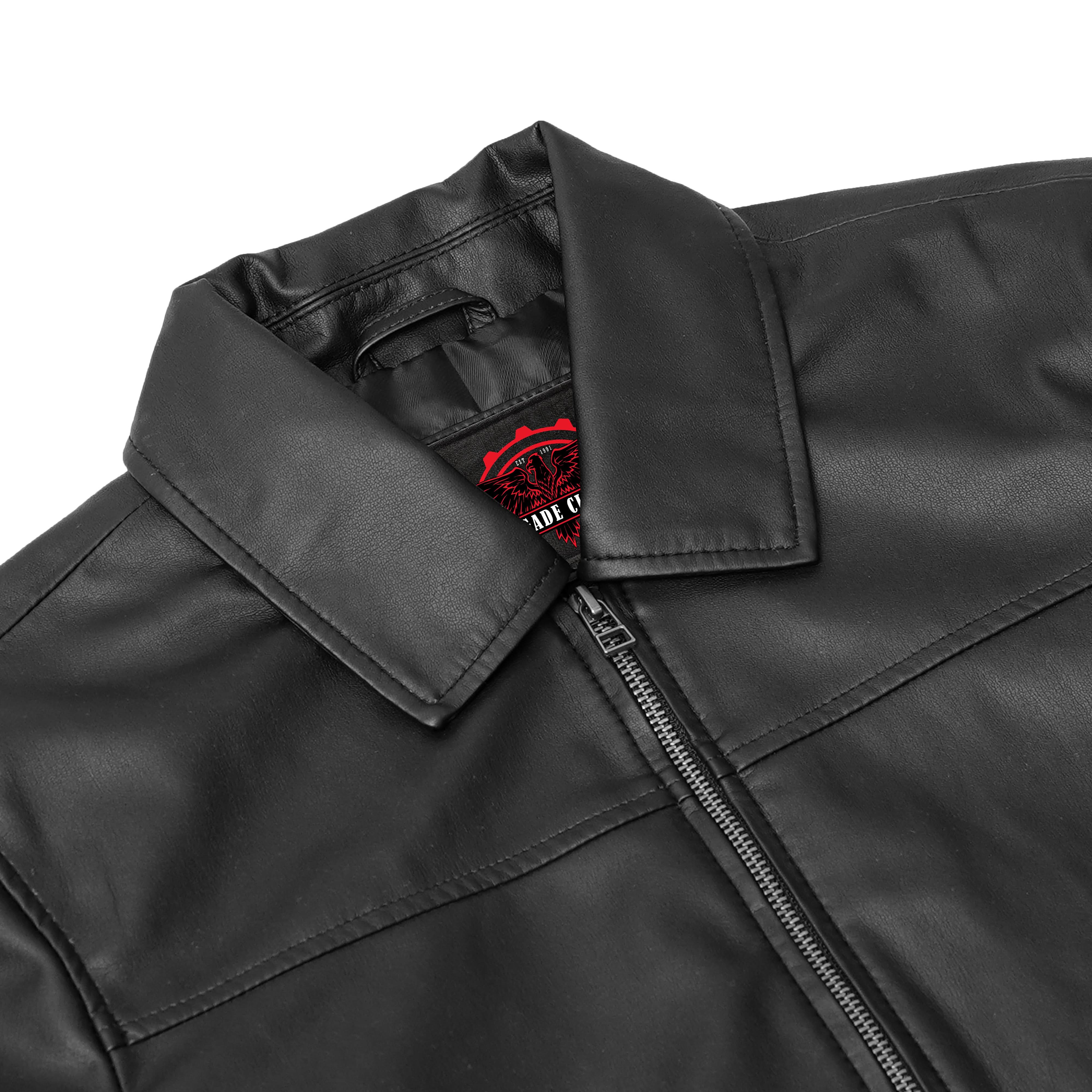 Midnight Forge Men’s Faux Leather Motorcycle Jacket
